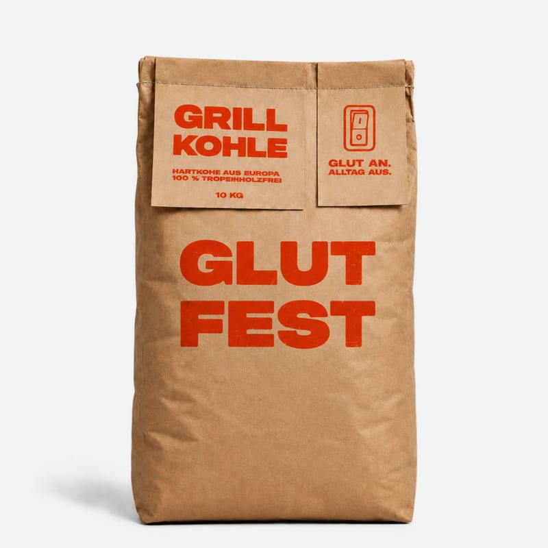 Glutfest Grillkohle im 10-kg-Sack
