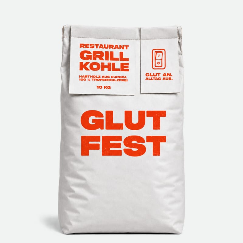 Glutfest Restaurant-Grillkohle im 10-kg-Sack